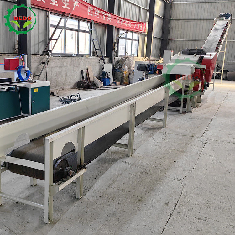 55KW 590rpm Maquinaria de trituradora de madera comercial Tipo de tambor Trituradora de trozos de trabajo pesado