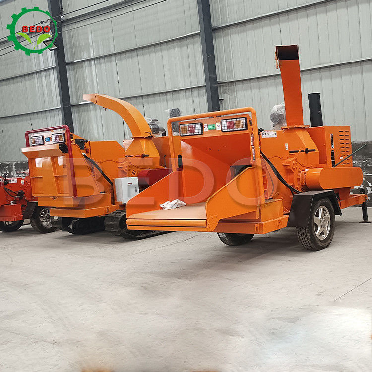 Jardín móvil 55HP Diésel máquina de trituración de madera rama trituradora eléctrica de arranque Equipo forestal