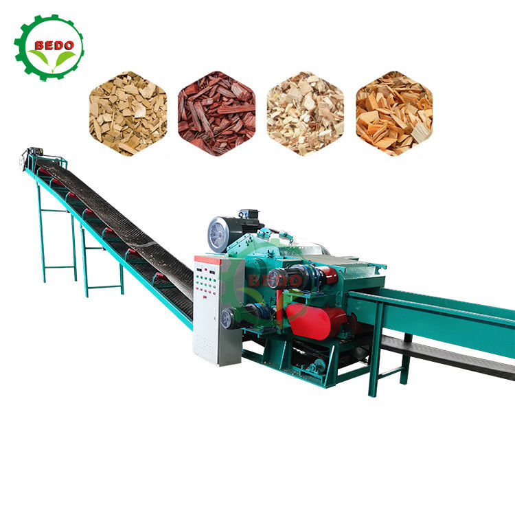 Máquina eléctrica de fabricación de astillas de madera de bambú de 380V 8-10T/H Astillador de tipo tambor industrial