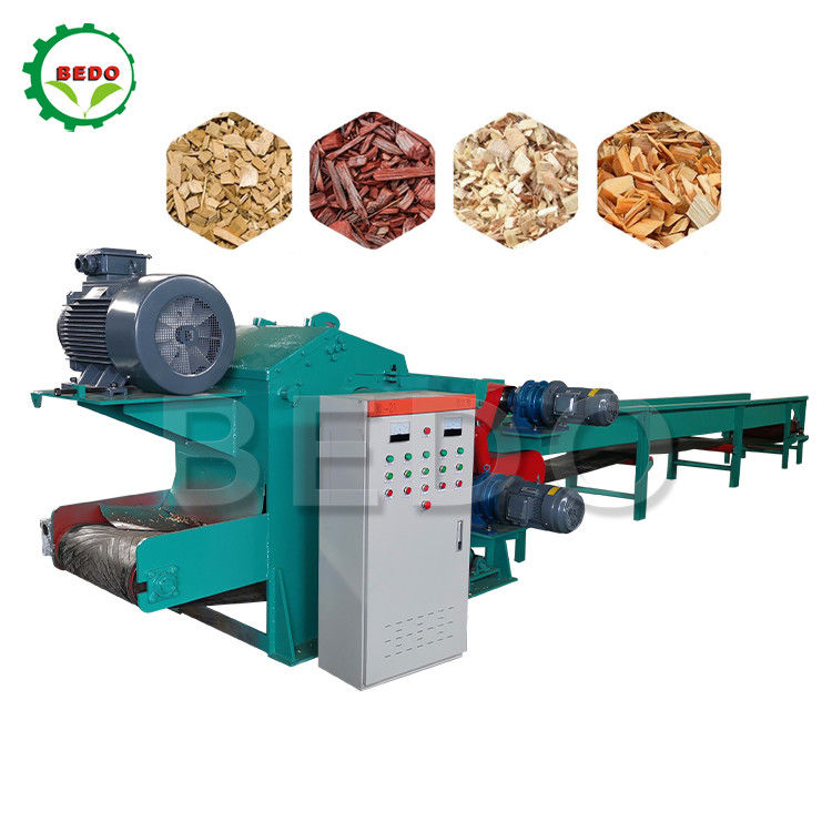Máquina eléctrica de fabricación de astillas de madera de bambú de 380V 8-10T/H Astillador de tipo tambor industrial