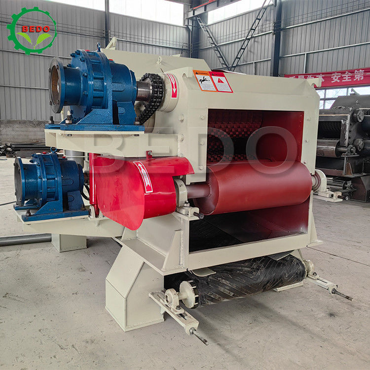 Máquina de trituración de madera industrial eléctrica de 380 V 310x700 mm tipo tambor de entrada trituradora de ramas