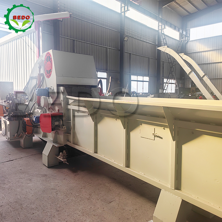 Trituradora de madera de 235HP, entrada de 700x400mm, 2 uds. De cuchillas, trituradora Industrial tipo tambor de astillado de madera de alta resistencia