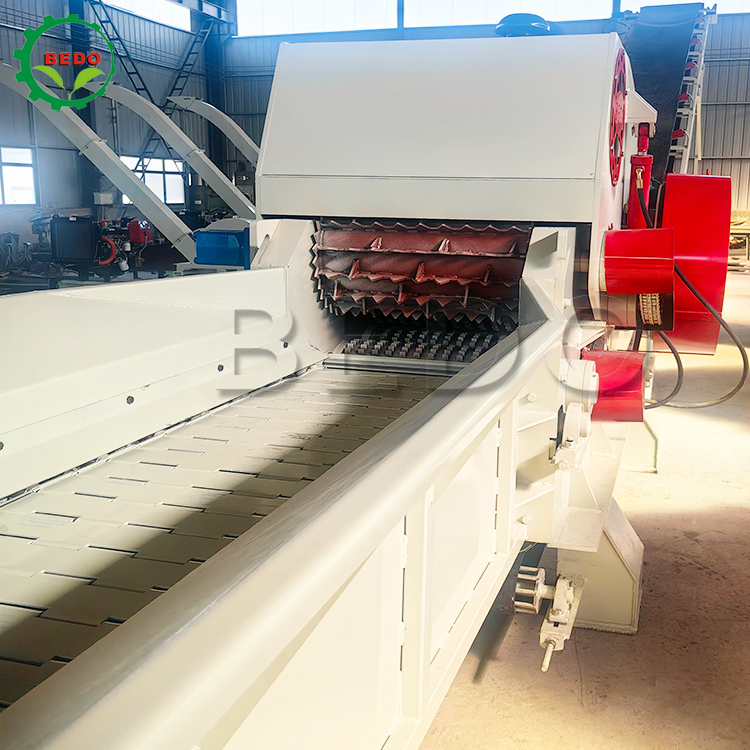 Trituradora de madera de 235HP, entrada de 700x400mm, 2 uds. De cuchillas, trituradora Industrial tipo tambor de astillado de madera de alta resistencia