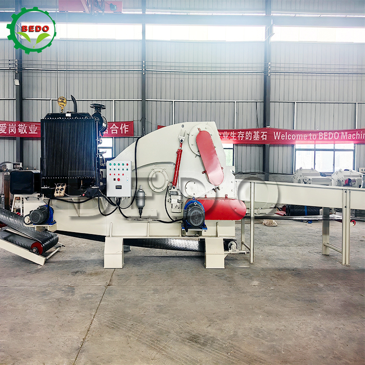 235HP Motor hidráulico de alimentación transportador tambor máquina de trituración de madera procesamiento industrial certificado CE