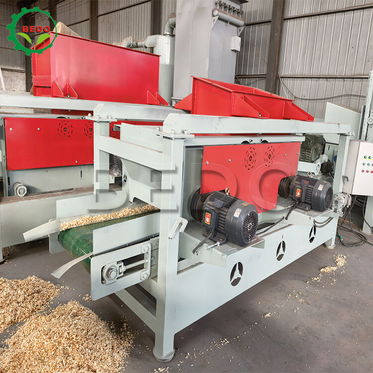 Carbon Steel Wood Shavings Machine Producing 1-2mm Uniform Shavings with Automatic Operation for Wood Waste Recycling