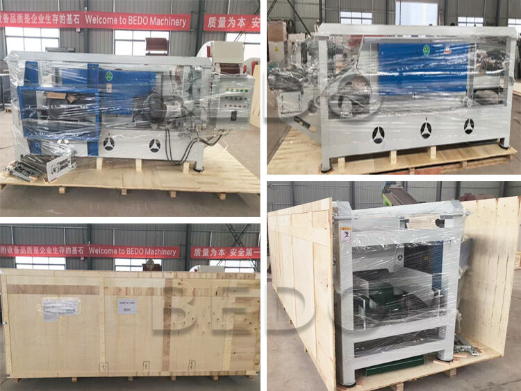 Máquina de fijación de madera de rodillos de 125 mm Cuerpo de acero al carbono 7.5kw Equipo de doble eje principal