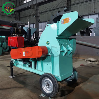 Molino de martillos industriales de madera con motor diesel móvil con velocidad de rotación de 2580 r/min