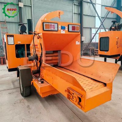 Máquina de trituración de arbusto de rama de madera móvil diesel