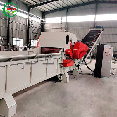 Gran capacidad 160KW de carga pesada cadena de alimentación tambor triturador de madera trituradora para planta de energía