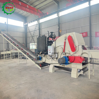 Motor diesel 235HP Máquina de trituración de madera con certificación CE Tipo de tambor industrial Trituradora pesada