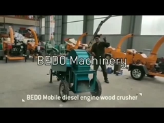 Máquina de trituración de madera móvil Motor diesel Molino de martillos industriales de madera